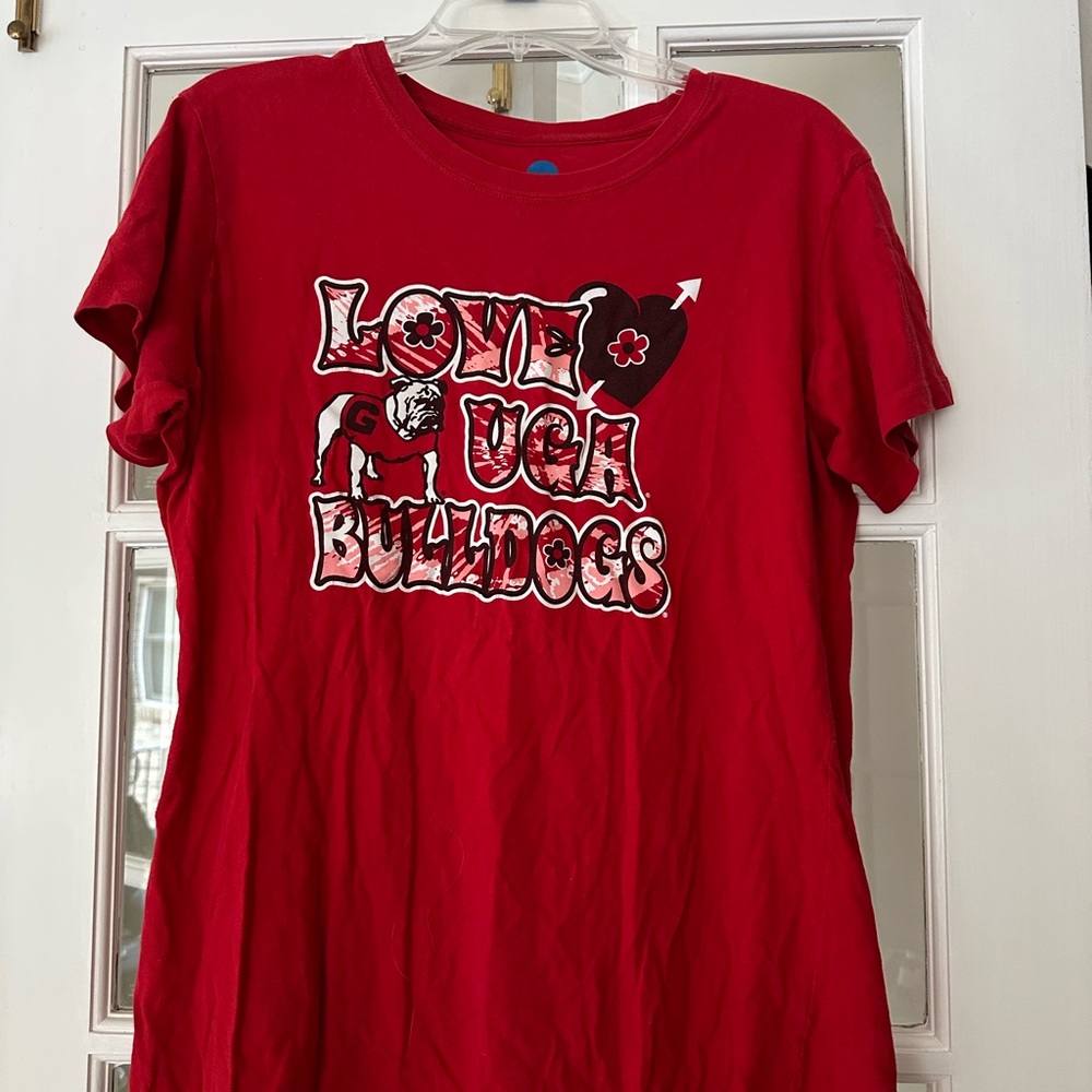 Red UGA Bulldogs Graphic T-Shirt